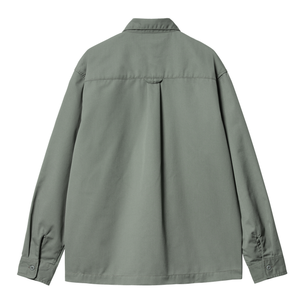Carhartt WIP L/S Craft Zip Shirt - Smoke Green Rinsed