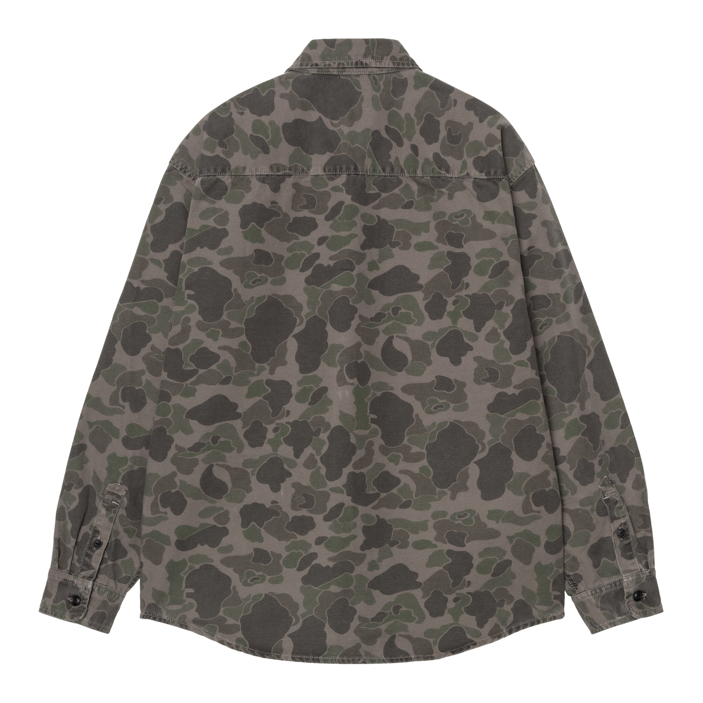 Carhartt WIP Duck Shirt Jacket - Camo Duck Green / Porphyry - Garment Dyed
