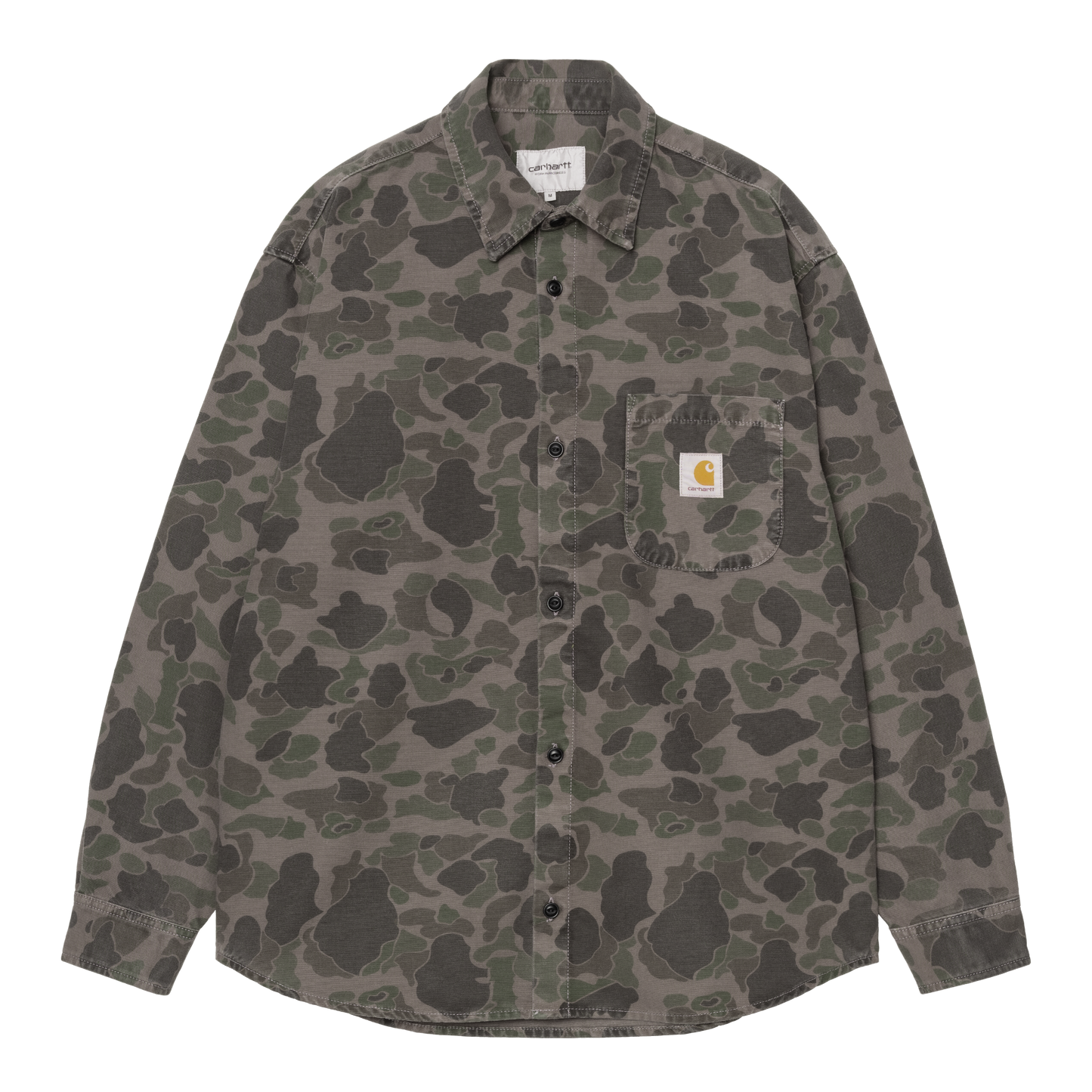 Carhartt WIP Duck Shirt Jacket - Camo Duck Green / Porphyry - Garment Dyed