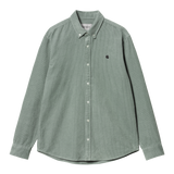 Carhartt WIP L/S Madison Cord Shirt - Glassy Teal/Black