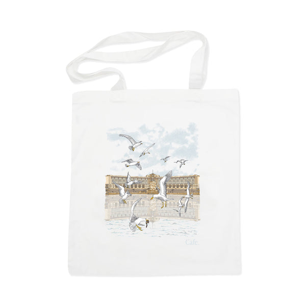 Skateboard Cafe Lloyds Tote - White