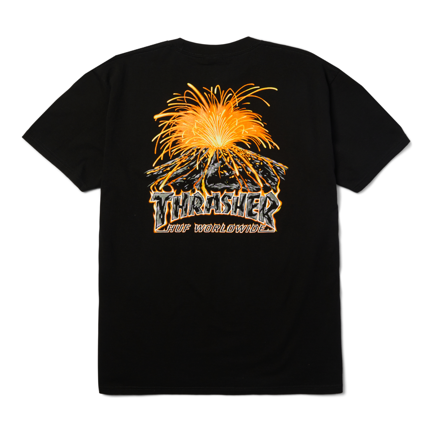 HUF x Thrasher Meltdown SS T-Shirt - Black