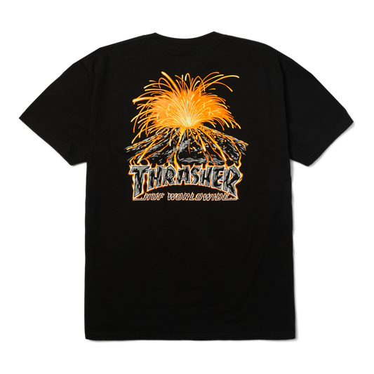 HUF x Thrasher Meltdown SS T-Shirt - Black