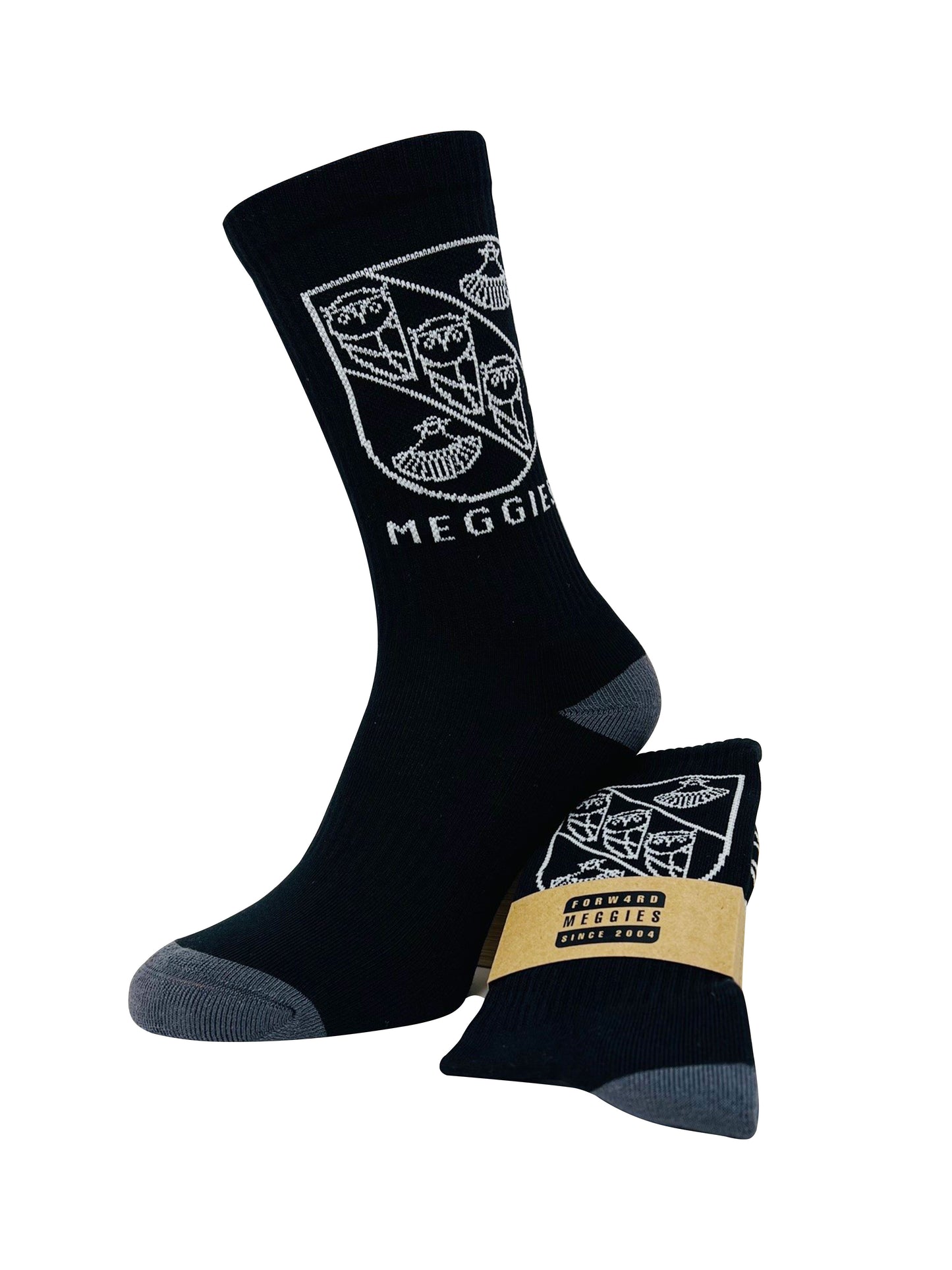 Forw4rd Meggies Mono Crest Socks - Black