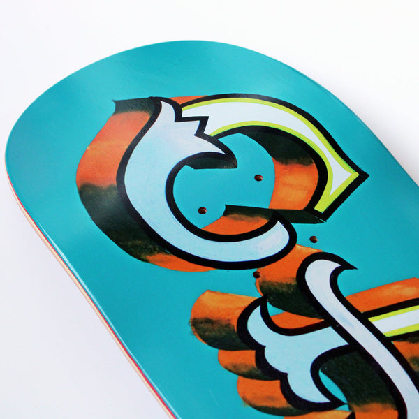 Skate Cafe Mr Finbar C2 Shape Deck Teal - 8.25"