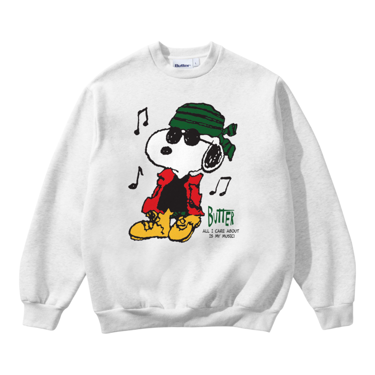 Butter Goods - Good Music Crewneck - Ash