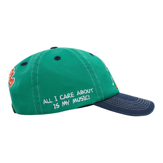 Butter Goods - Music Snapback Cap - Washed Kelly Green / Navy