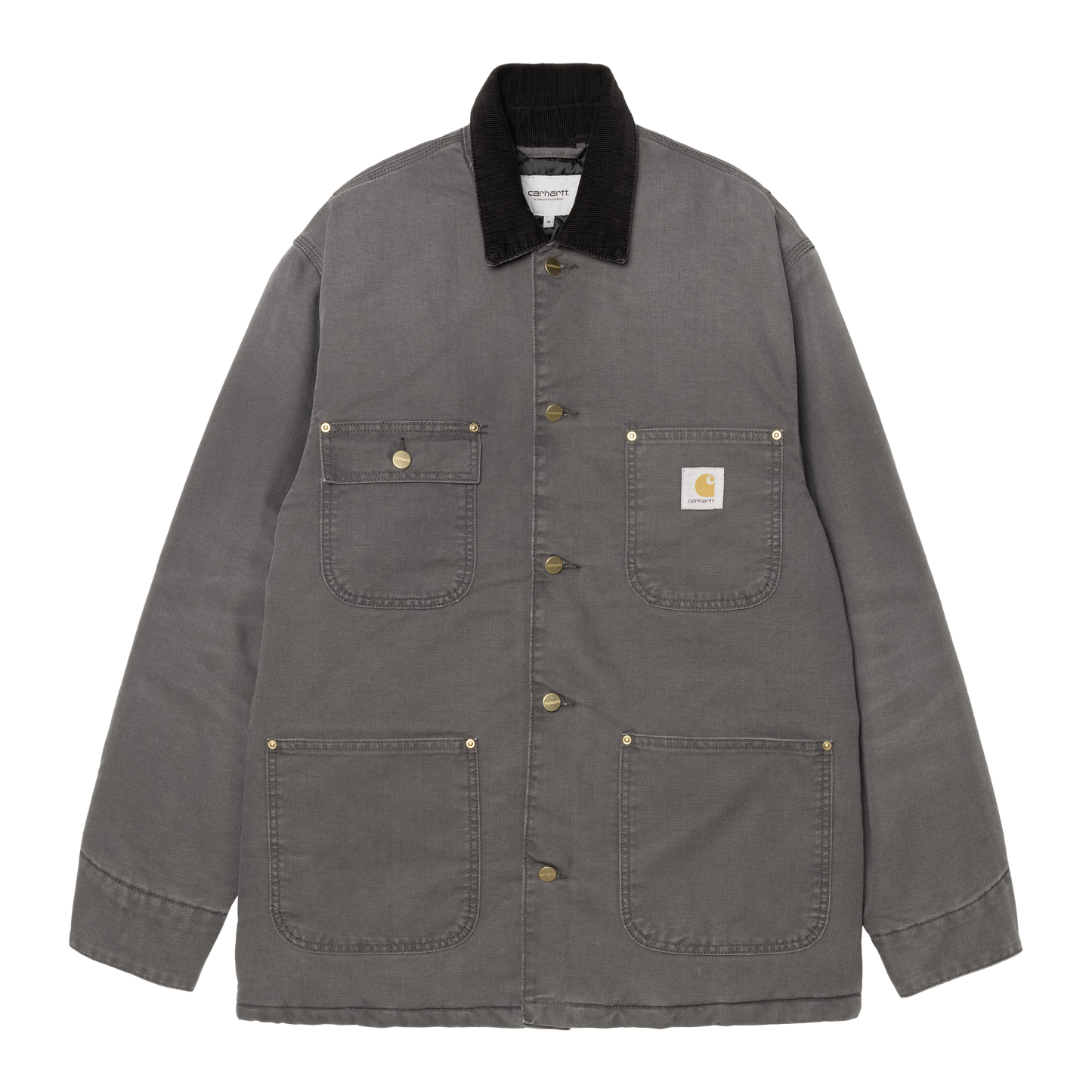 Carhartt OG Chore Coat - Graphite / Black (Stone Canvas)