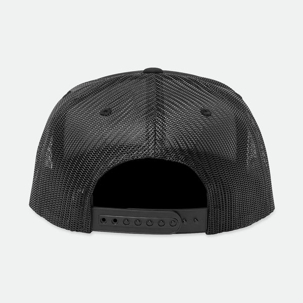 Brixton Peace Shield MP Trucker Hat, Black/Black