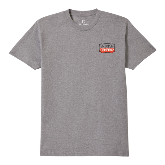 Brixton Pillar S/S T-Shirt - Heather Grey