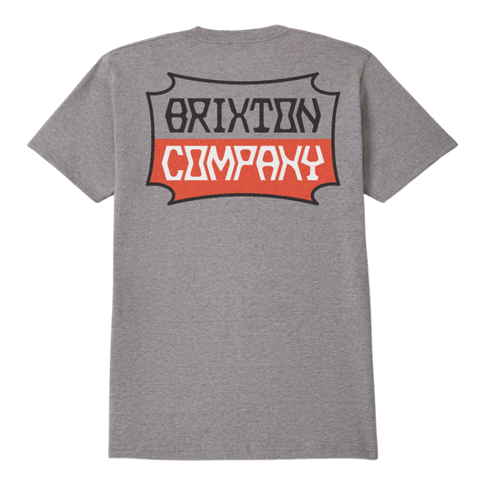 Brixton Pillar S/S T-Shirt - Heather Grey