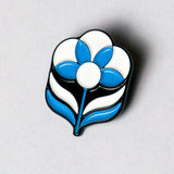 Blue Flowers Pin Badge