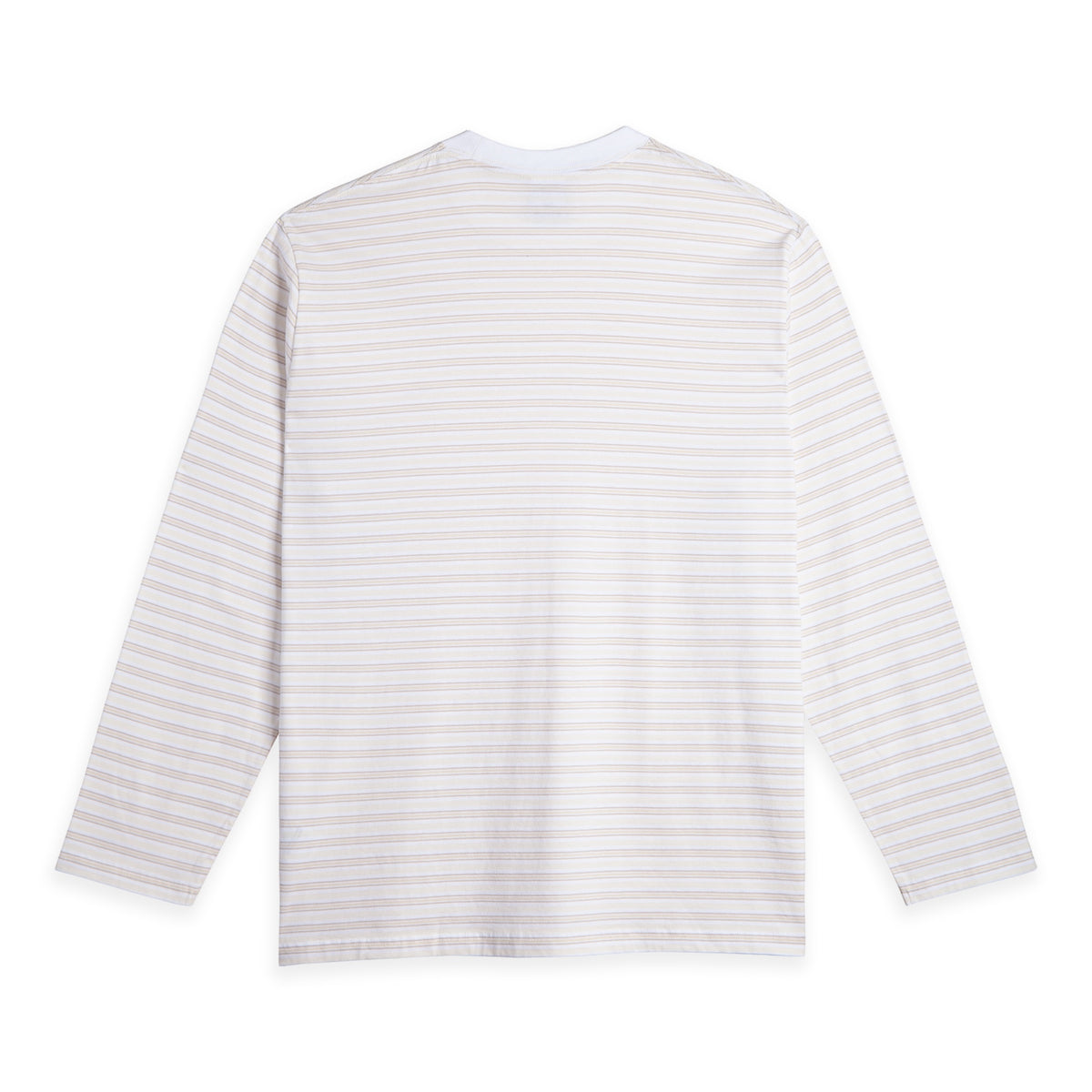 Polar Skate Co - I Stripe L/S Tee - White/Taupe