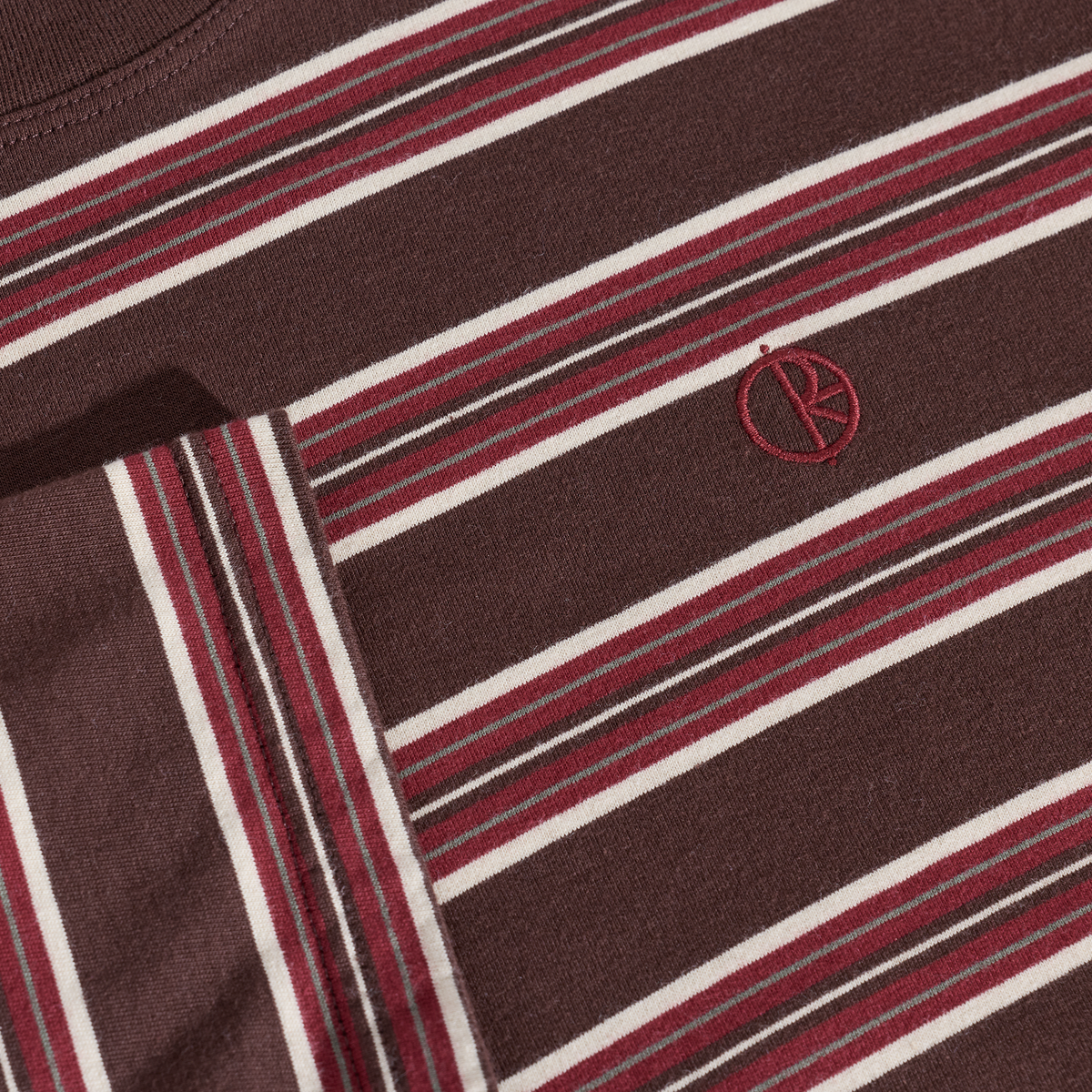 Polar Skate Co - I Stripe Tee - Brown/Red