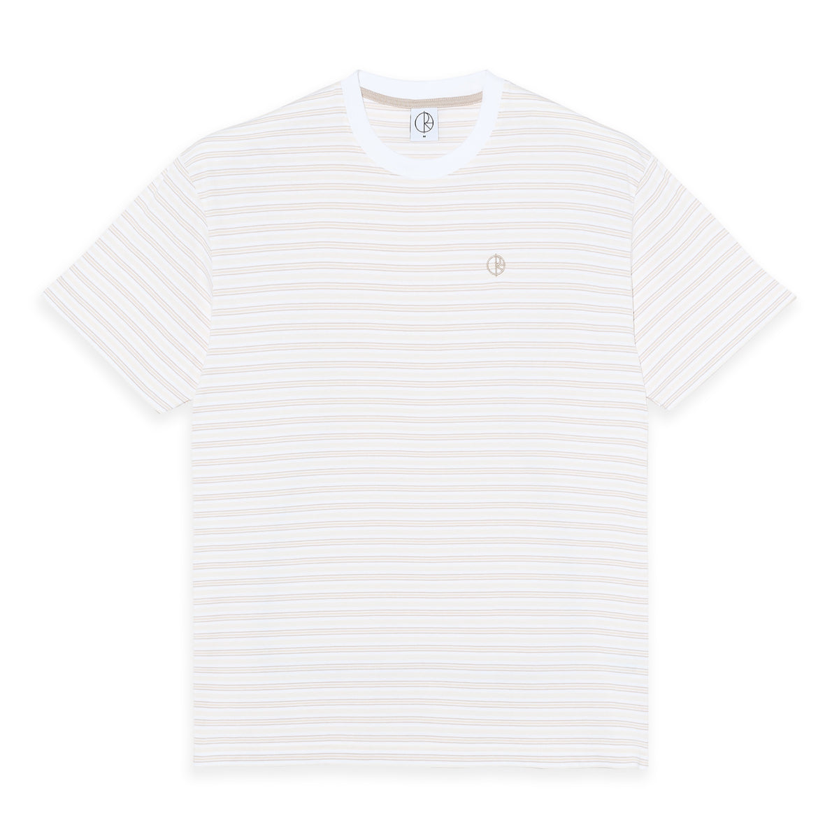 Polar Skate Co - I Stripe Tee - White/Taupe