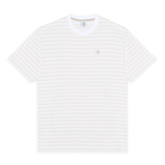 Polar Skate Co - Stripe Tee - White/Taupe