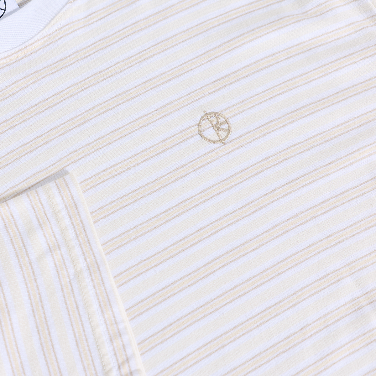 Polar Skate Co - I Stripe Tee - White/Taupe
