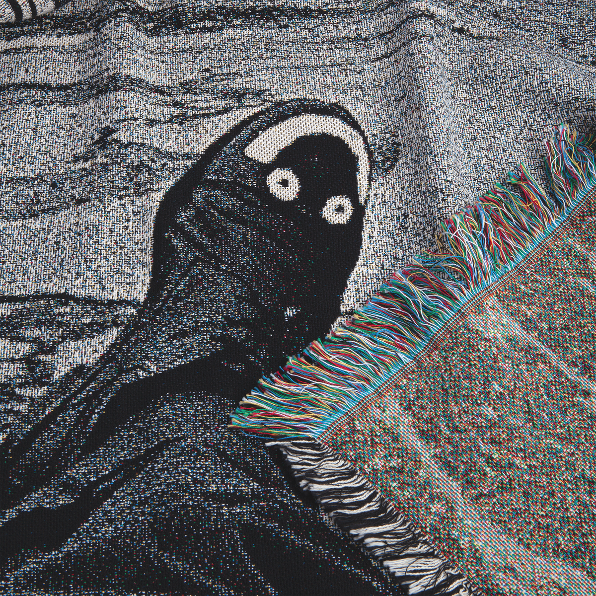 Polar Skate Co - Throw Blanket Happy Sad II - Black/White