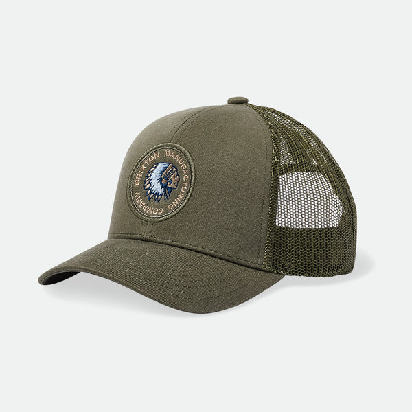Brixton Rival Stamp X MP Mesh Cap, Olive Surplus