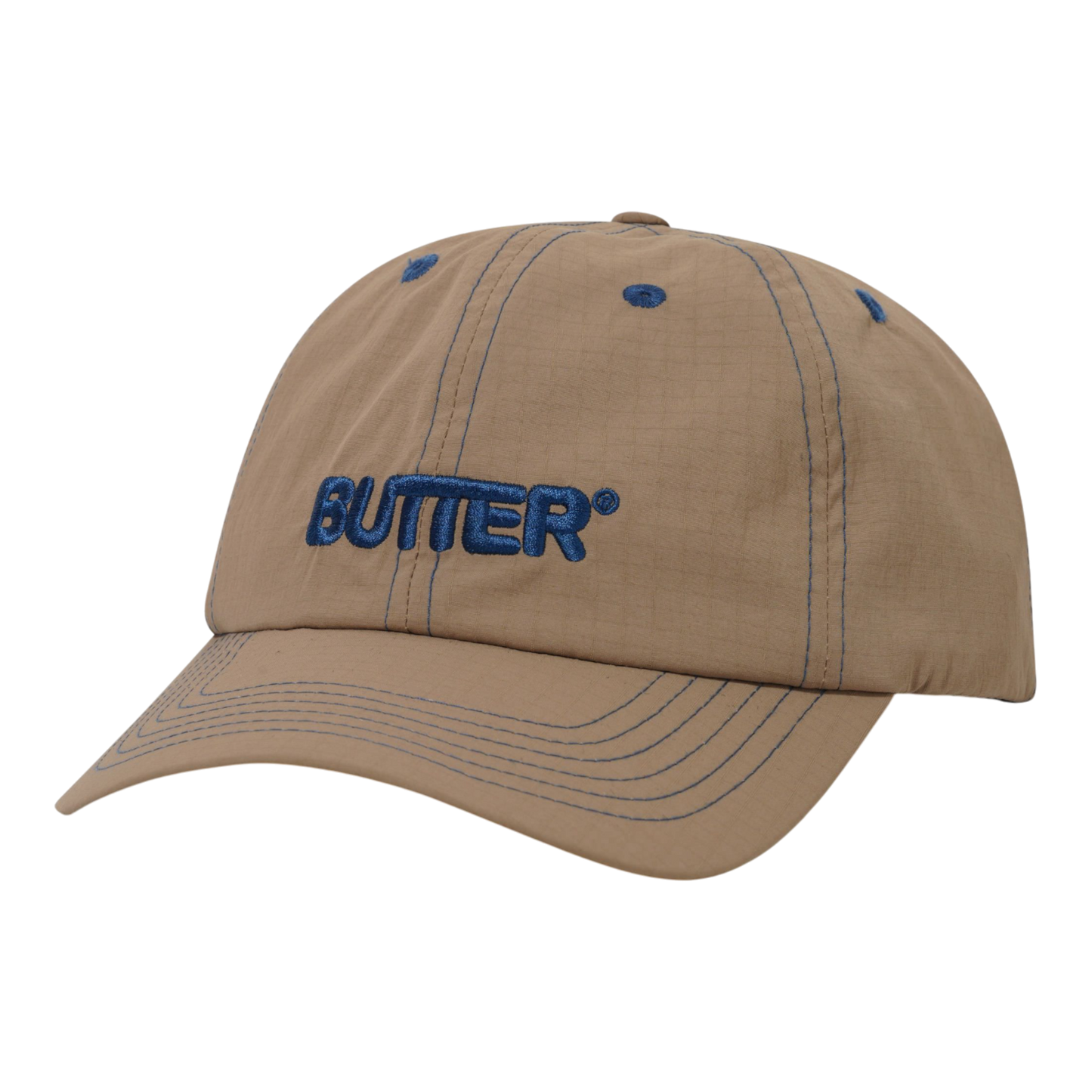 Butter Goods - Nylon Rounded Logo 6 Panel Cap - Sand
