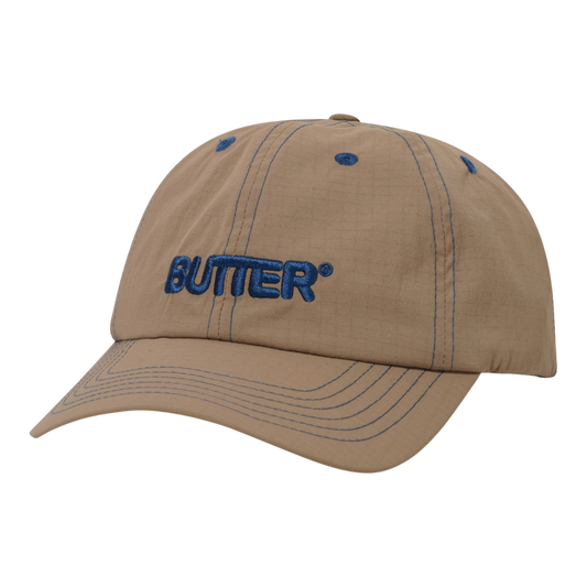 Butter Goods - Nylon Rounded Logo 6 Panel Cap - Sand