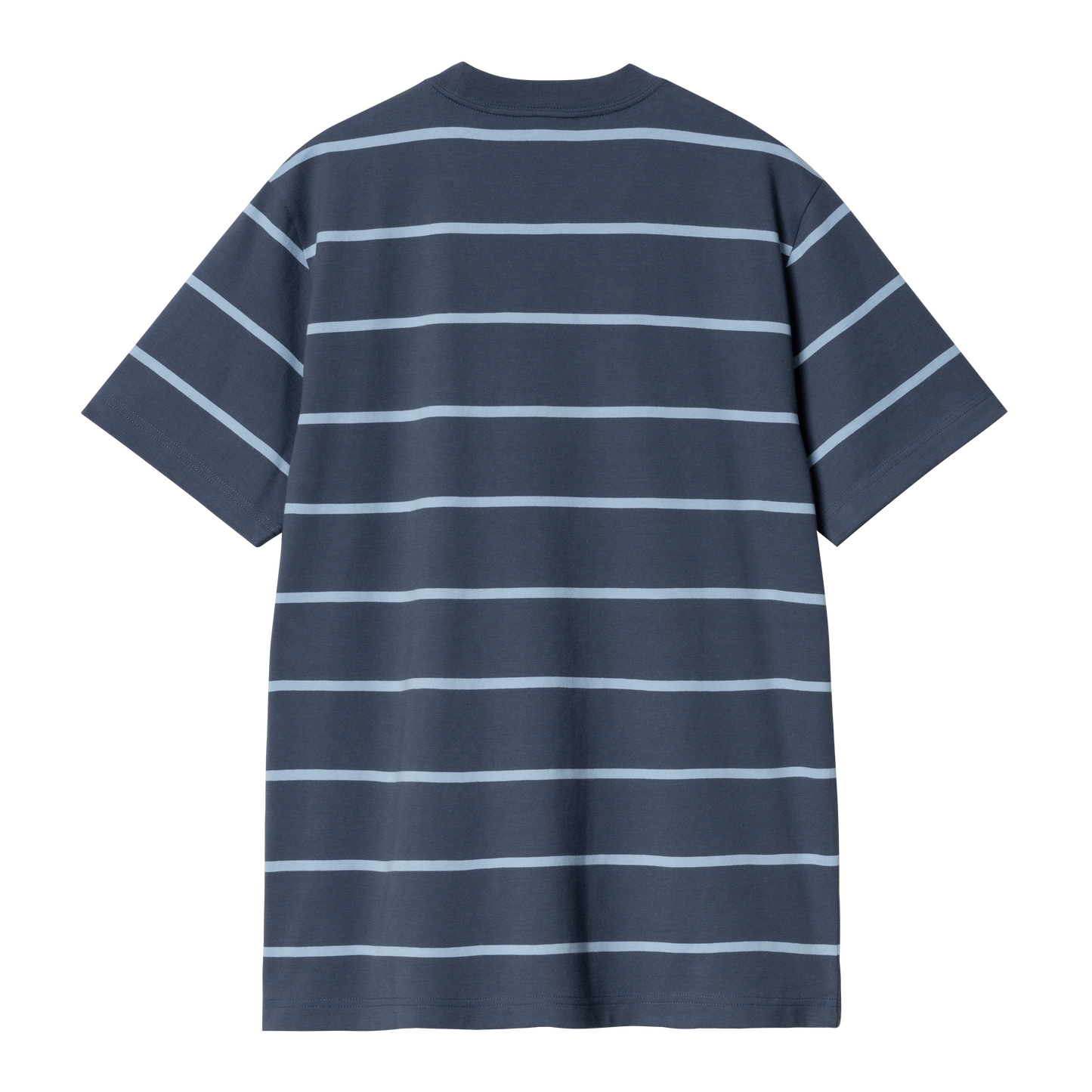 Carhartt WIP S/S Aiken Pocket T-Shirt - Aiken Stripe - Dusky Blue