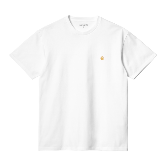 Carhartt WIP S/S Chase T-Shirt - White / Gold