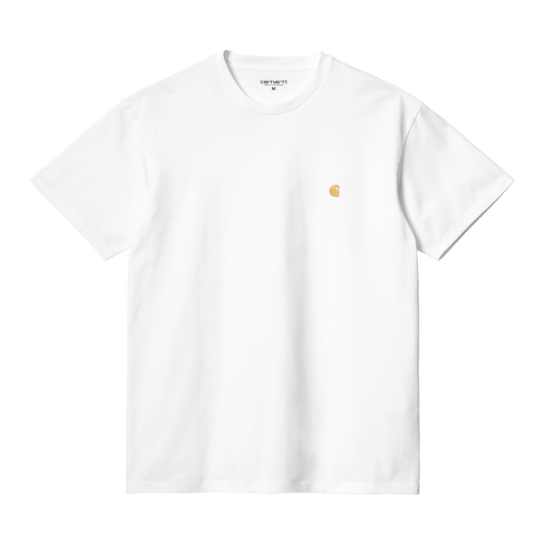 Carhartt WIP S/S Chase T-Shirt - White / Gold