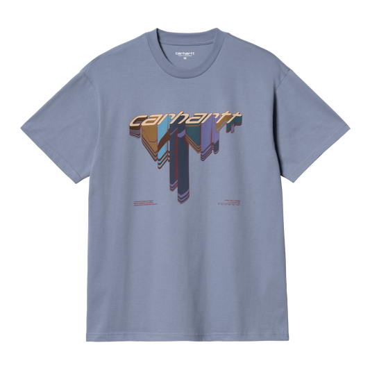 Carhartt WIP S/S Diagram Script T-Shirt - Bay Blue
