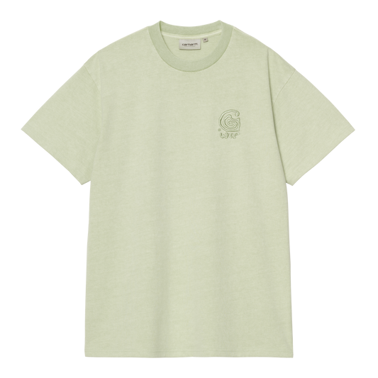 Carhartt WIP S/S Helix Redux T-Shirt - Pale Olive Garment Dyed