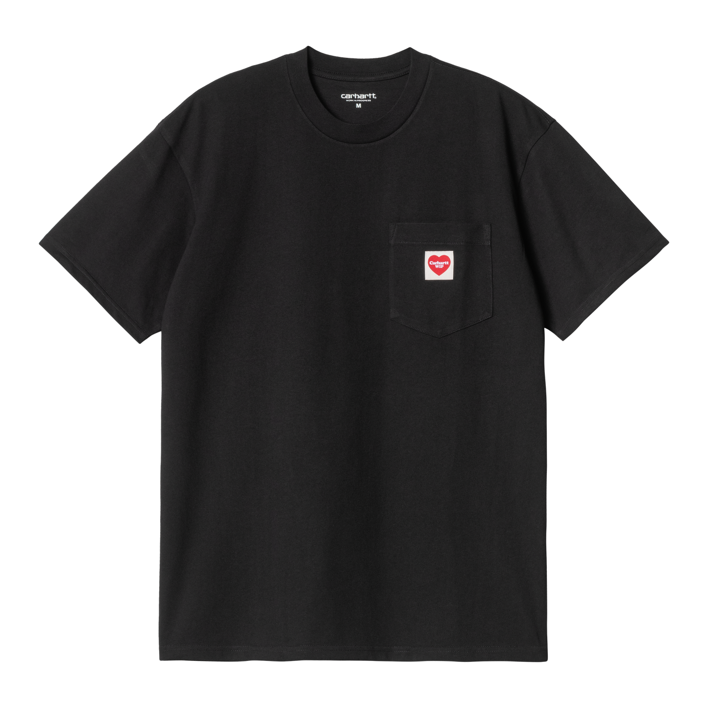 Carhartt WIP S/S Pocket Heart T-Shirt - Black / Red