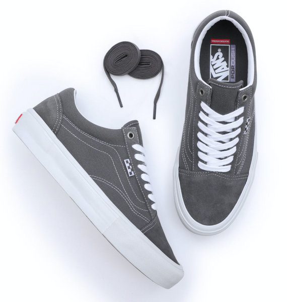 Vans Skate Old Skool Pro - Pewter/True White