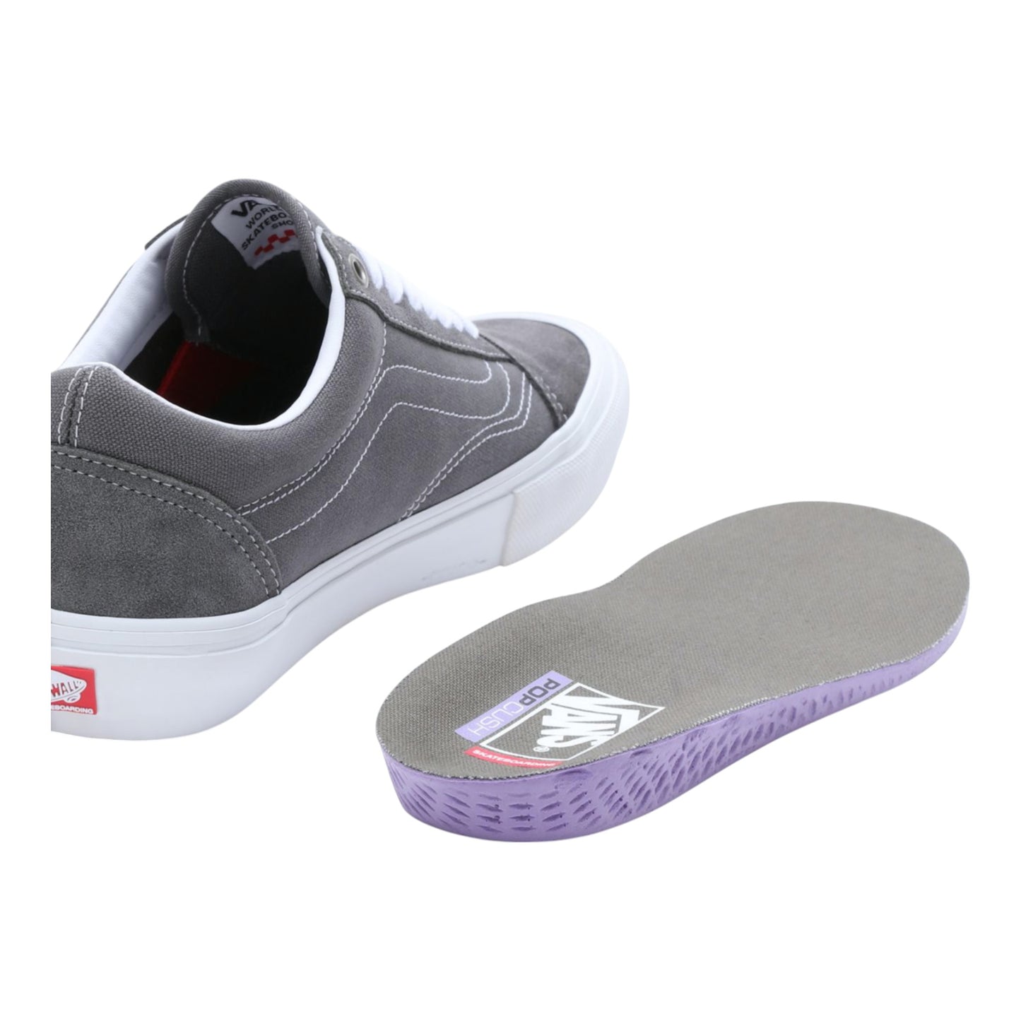 Vans Skate Old Skool Pro - Pewter/True White