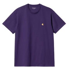 Carhartt WIP S/S Chase T-Shirt - Tyrian / Gold