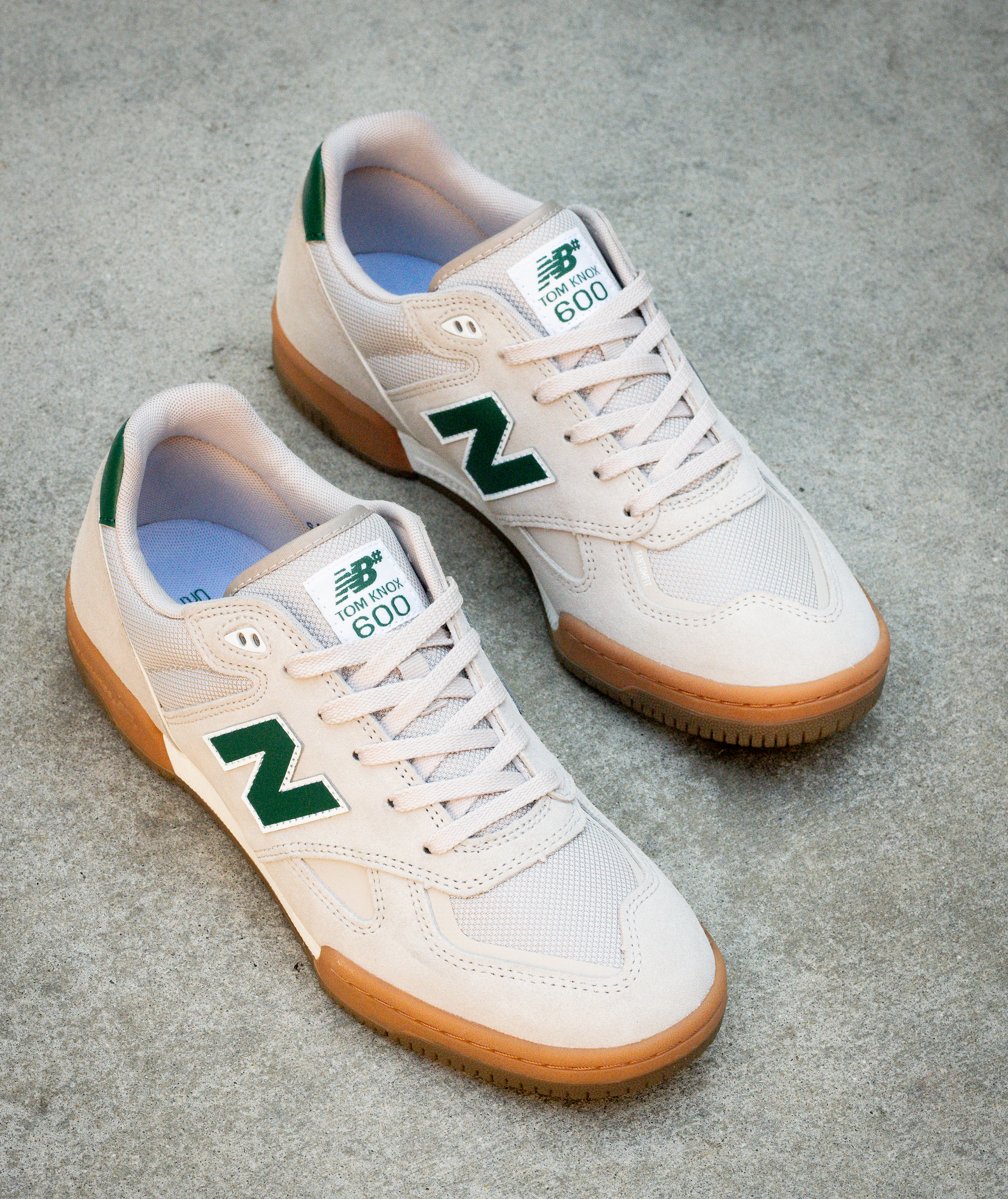New Balance Numeric 600 Tom Knox Shoes - Timber Wolf / Forest New Balance Numeric 600 Tom Knox Shoes - Timber Wolf / Forest