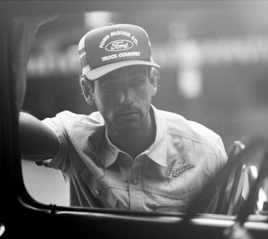 Brixton X Ford Built Tough MP Trucker Hat - Burnt Rubber Empire Yellow