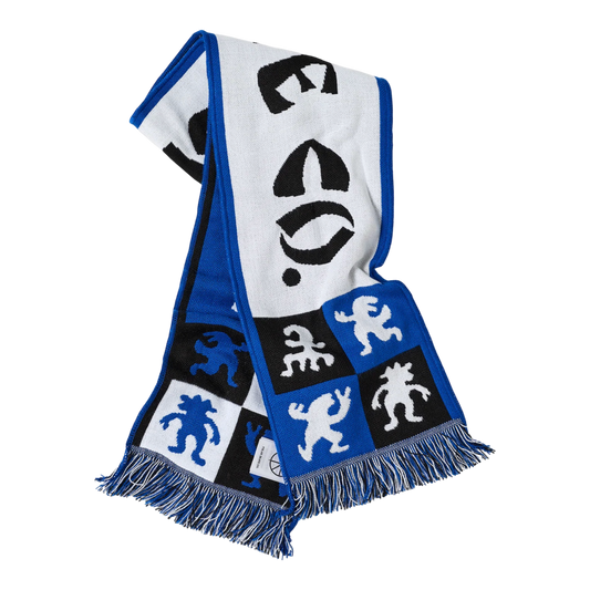 Polar Skate Co - Football Scarf Checkers - Blue