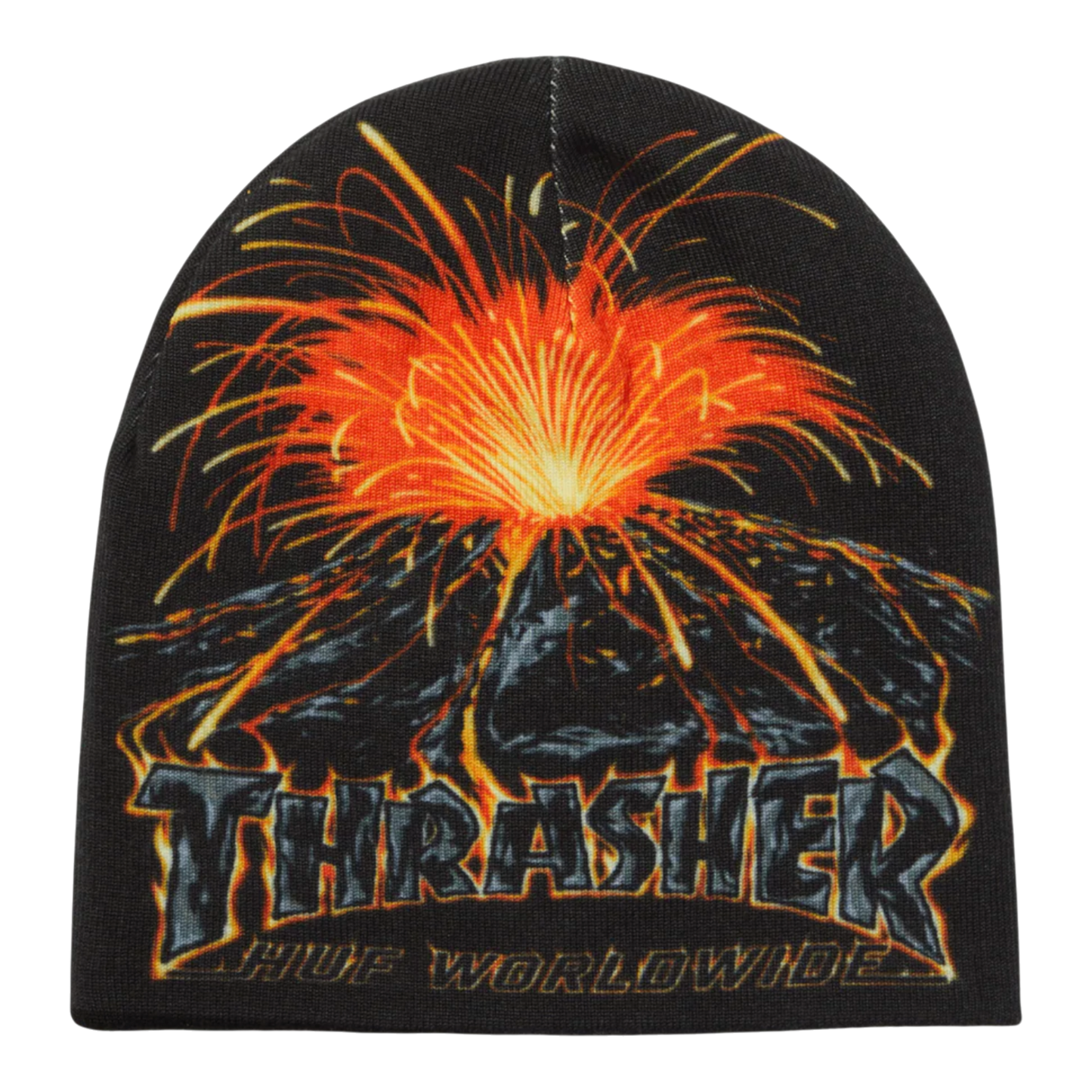 HUF X Thrasher Meltdown Reversible Beanie - Black