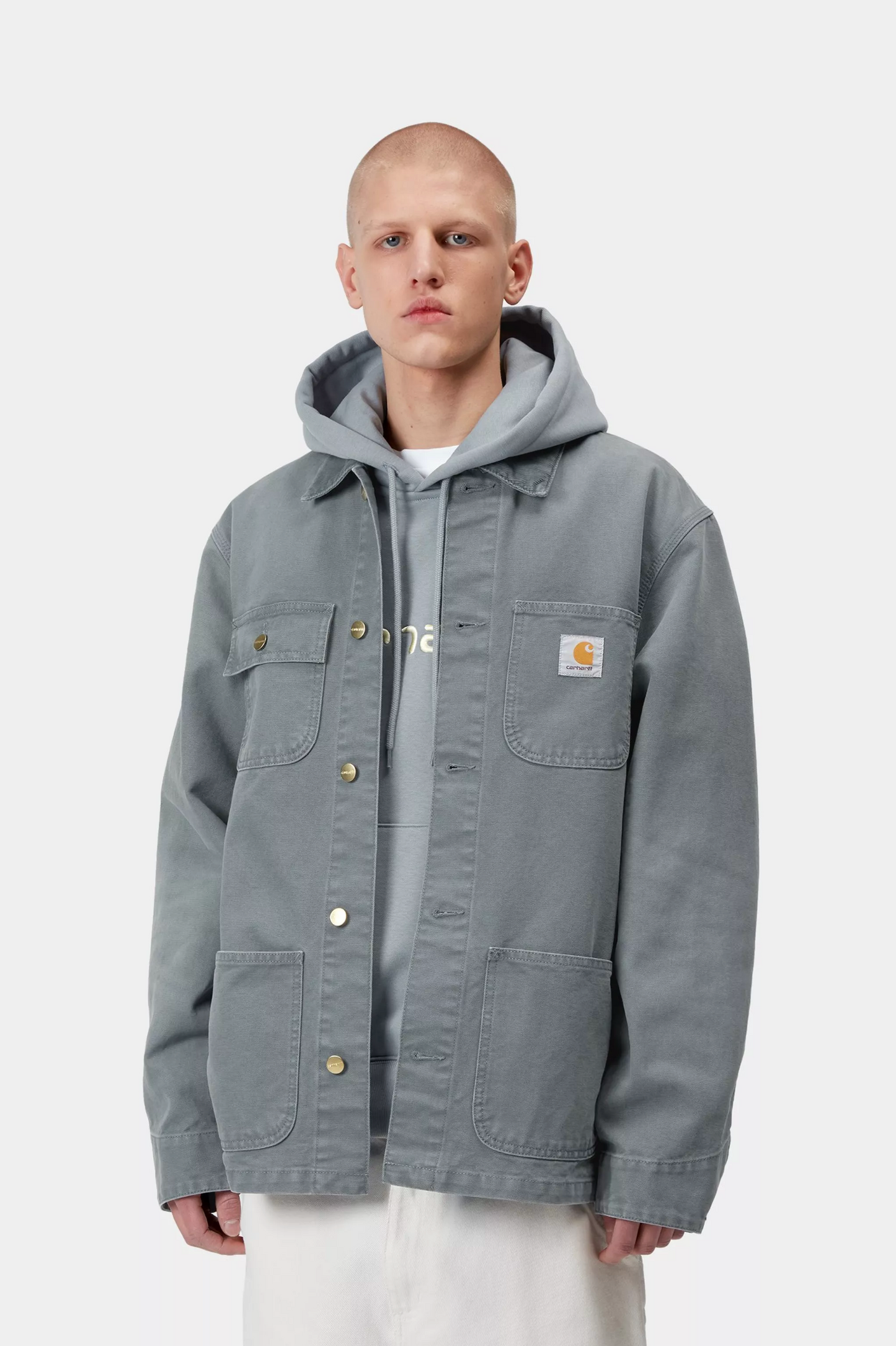 Carhartt WIP Michigan Coat - Cozy Blue / Cozy Blue Stone Canvas