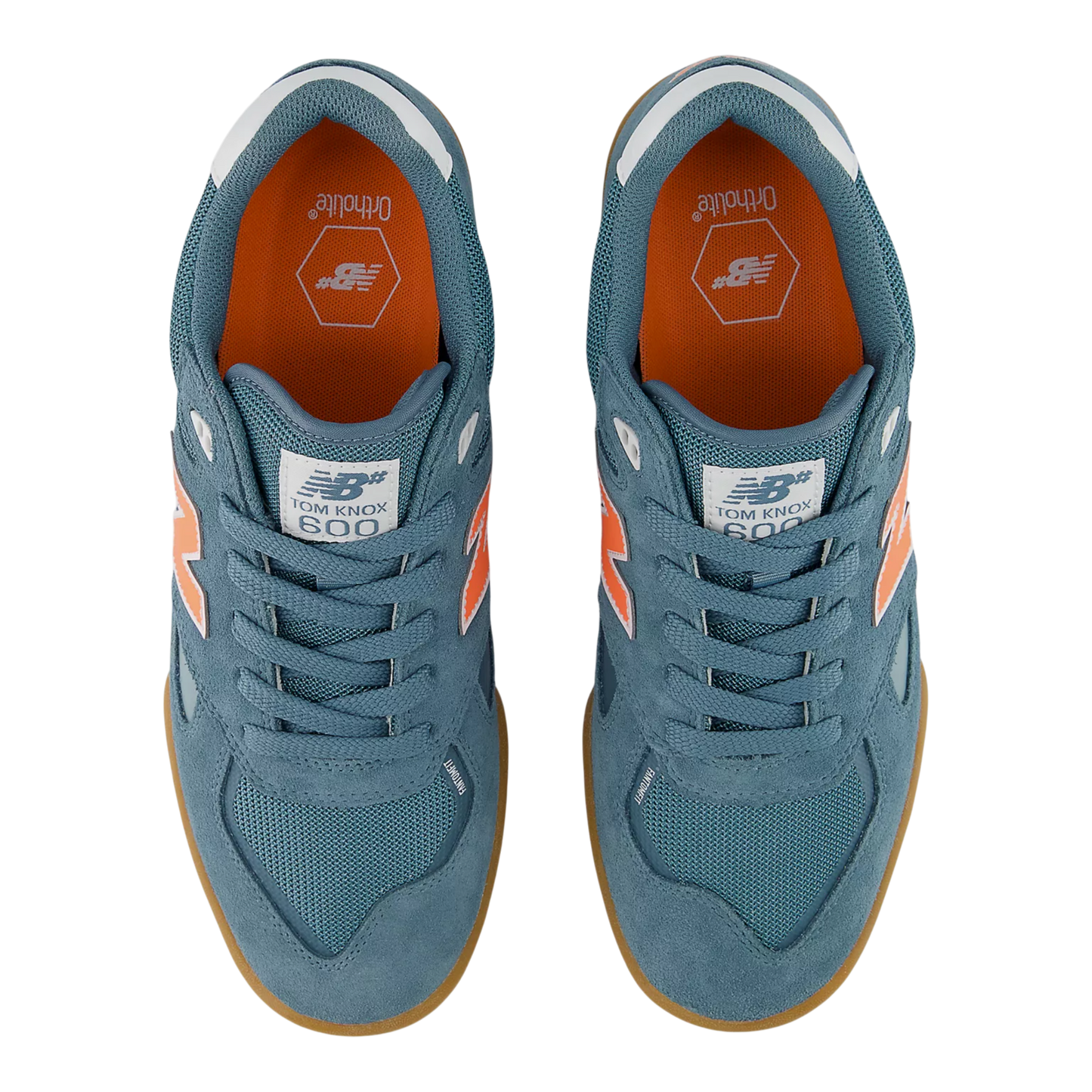 New Balance Numeric 600 Tom Knox Shoes - Salt Water with Tangerine Heat