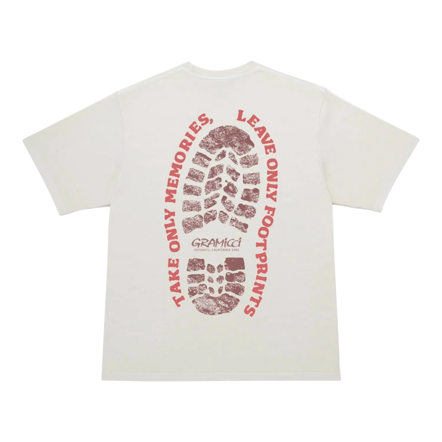 Gramicci Pigment Dyed Footprints Tee - Natural Pigment