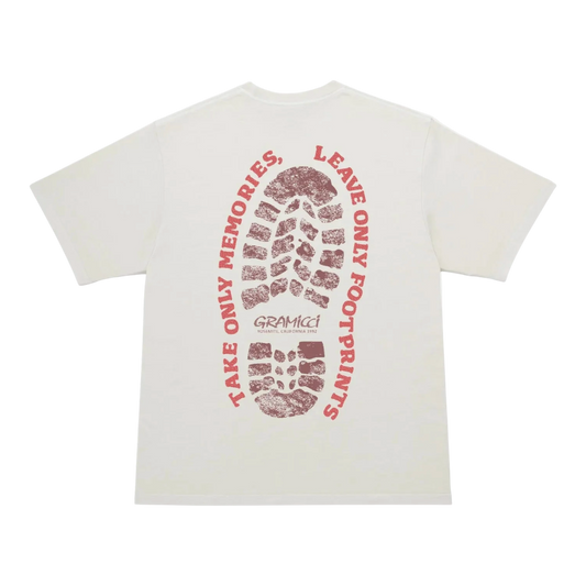 Gramicci Pigment Dyed Footprints Tee - Natural Pigment