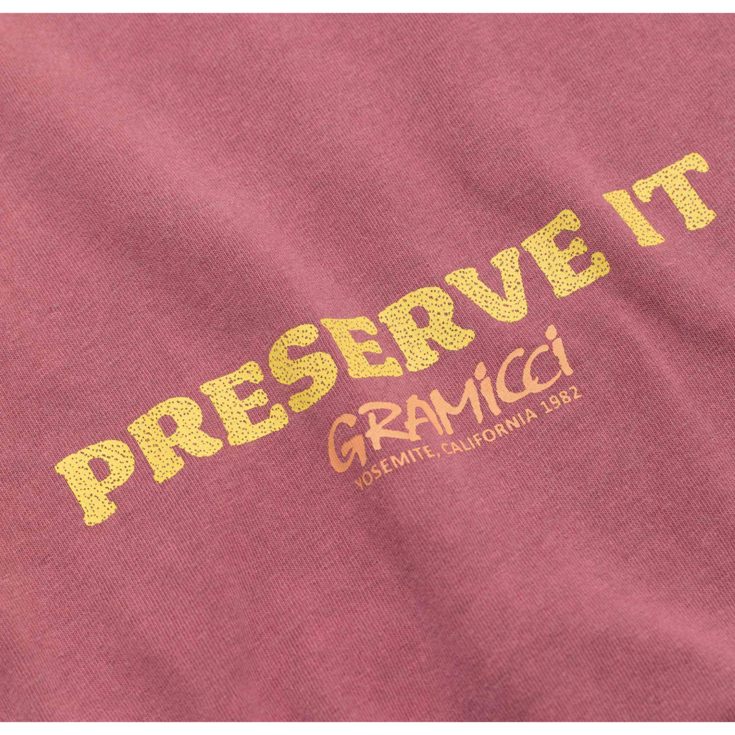 Gramicci Pigment Dyed Footprints Tee - Red Pigment