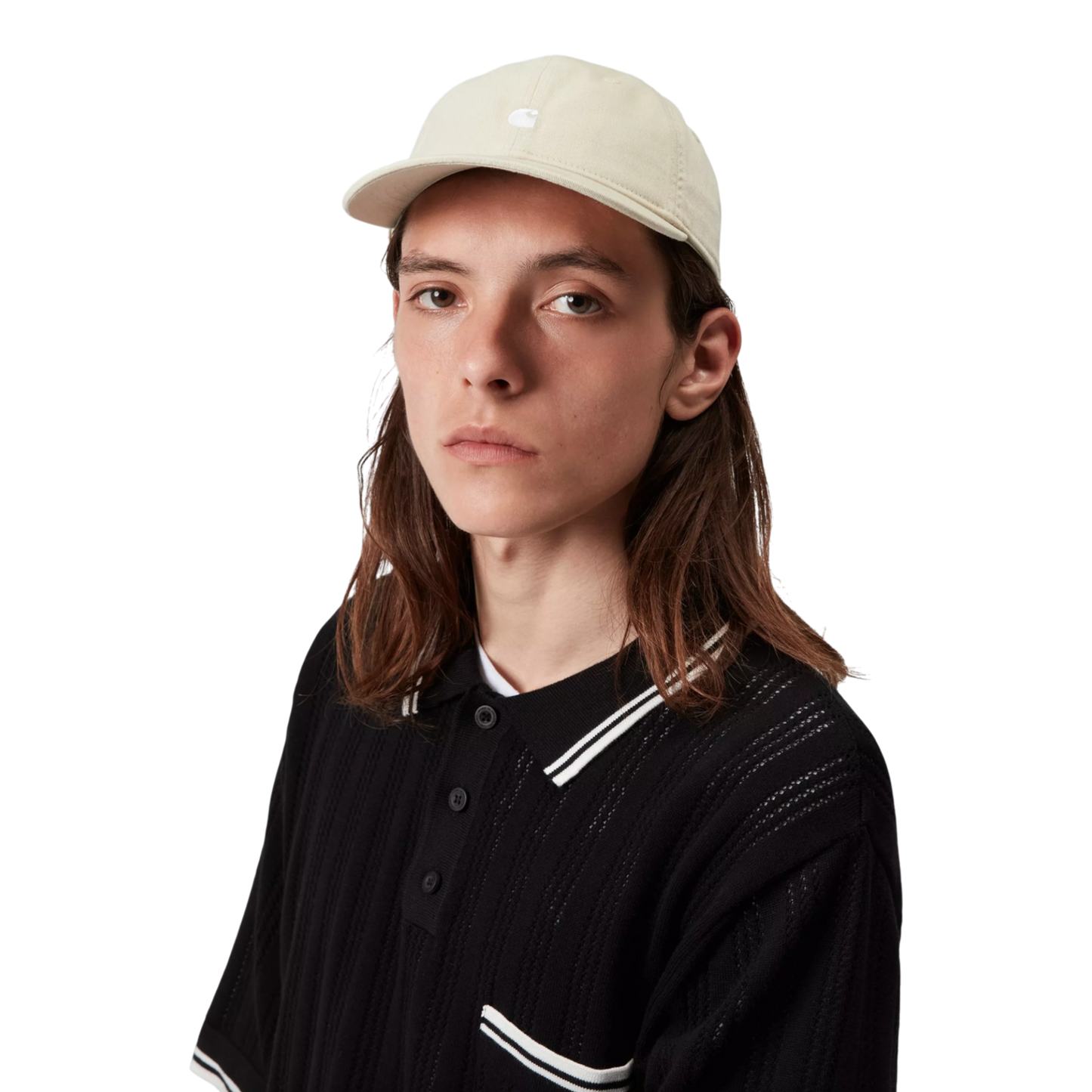 Carhartt WIP Madison Logo Cap - Stone / White