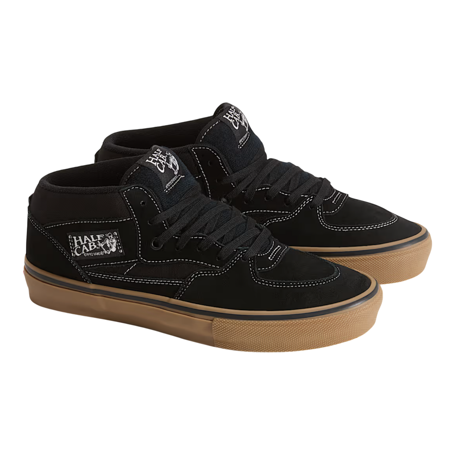 Vans Skate Half Cab Shoes - Black / Gum / White