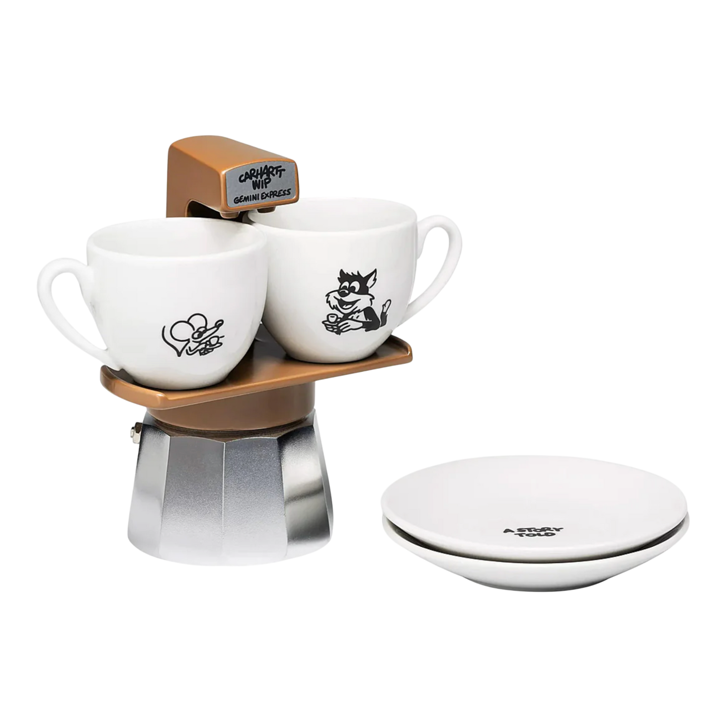 Carhartt WIP Coffee Break Espresso Maker - Aluminium / Brown
