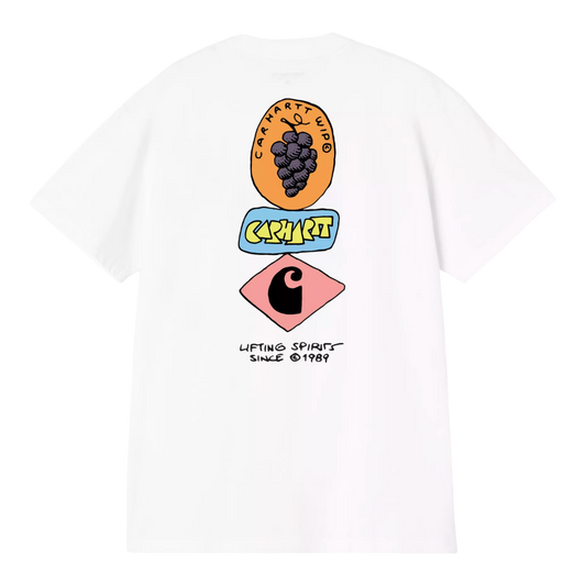 Carhartt WIP S/S Stacked Grapes T-Shirt - White