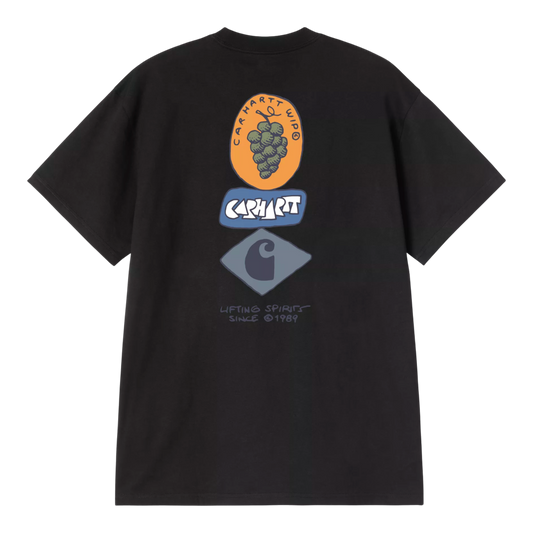 Carhartt WIP S/S Stacked Grapes T-Shirt - Black