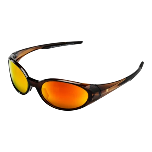 CHPO Nori Sunglasses - Coffee / Red Mirror