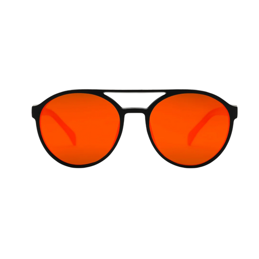 CHPO Rickard Sunglasses - Black / Red Mirror